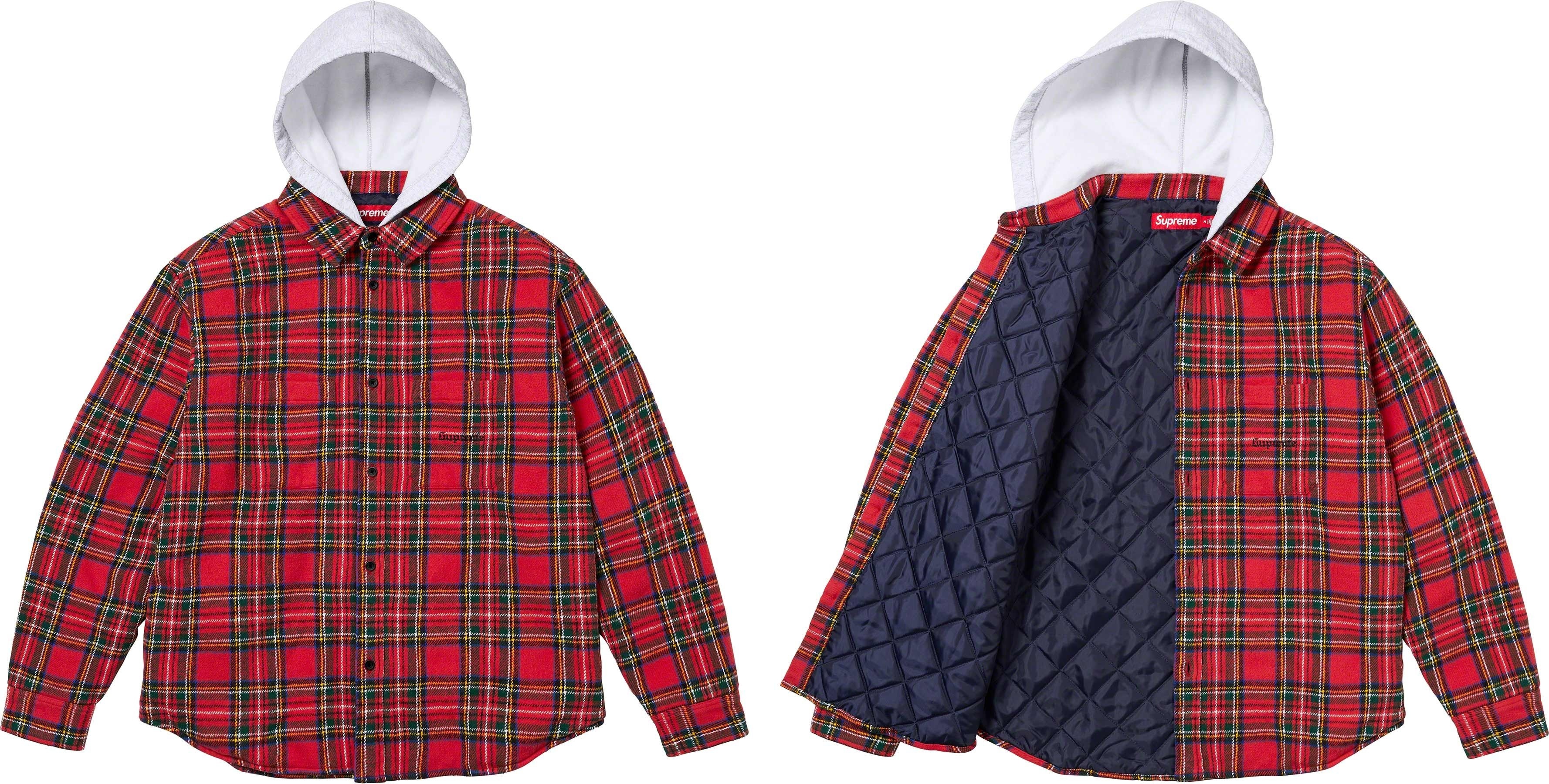 Tartan Flannel Hooded Shirt view 12